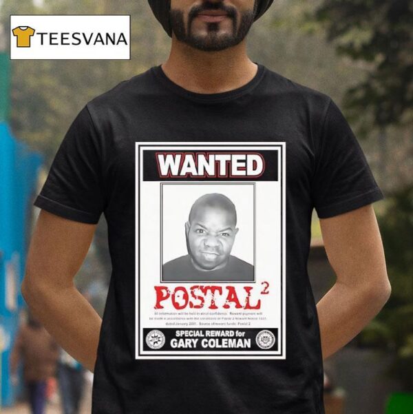 Wanted Postal Special Reward For Gary Coleman T Shirt