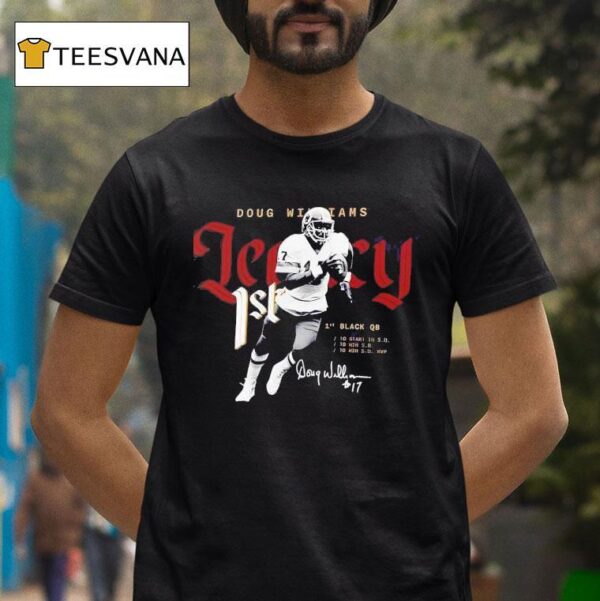 Washington Commanders Doug Williams Mitchell And Ness Black Legacy Graphic Two Sides T Shirt