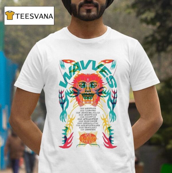 Wavves Spun Uk Europe Show T Shirt