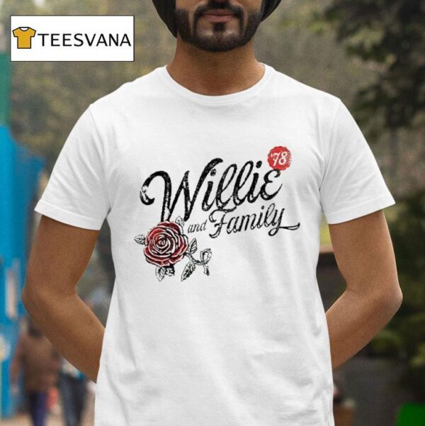 Willie Nelson Willie And Family Roses T Shirt