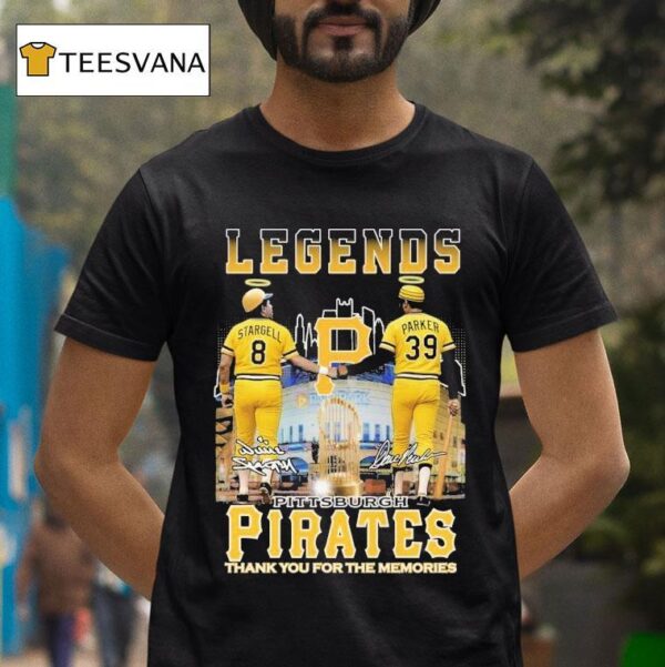 Willie Stargell And Dave Parker Pittsburgh Pirates Legends Thank You For The Memories Signatures T Shirt