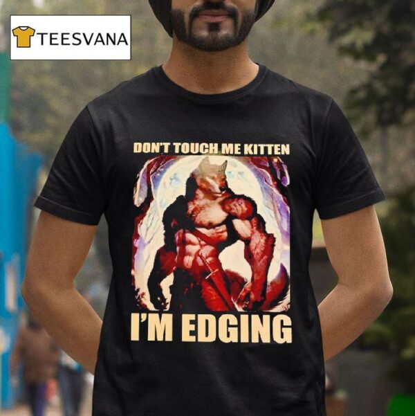 Wolf Muscle Don T Touch Me Kitten I M Edging T Shirt