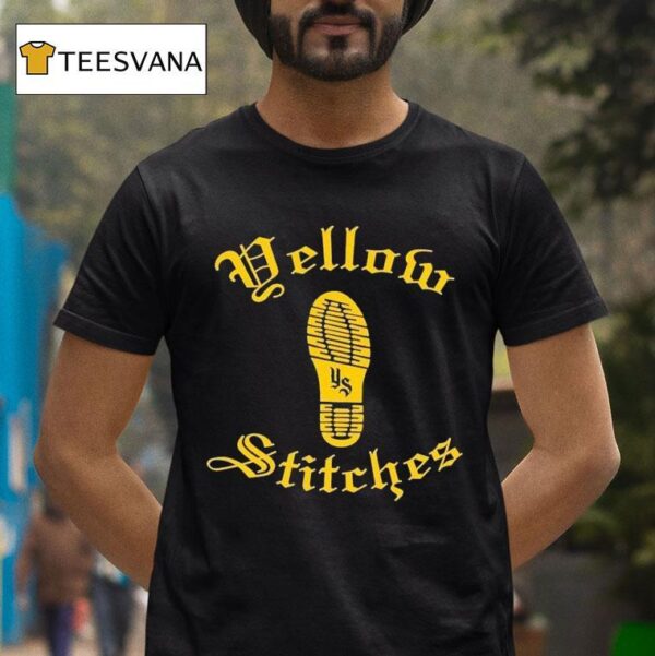 Yellow Stitches Boot Logo T Shirt
