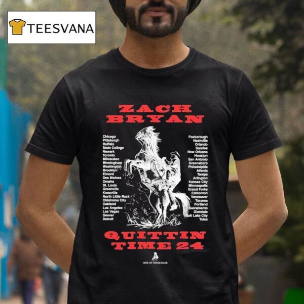 Zach Bryan One Of These Days The Quittin Time Tour S T Shirt