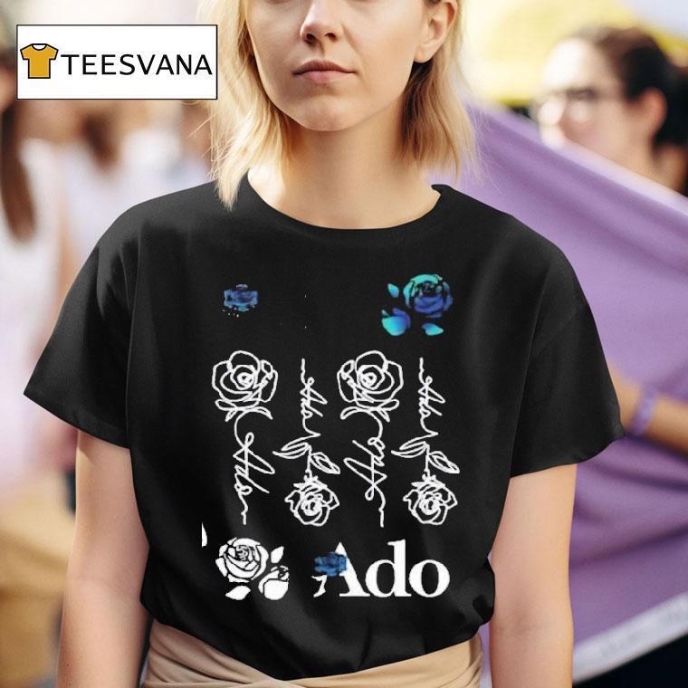 Ado World Tour Blue Rose Casual Harajuku T Shirt