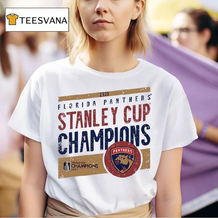 Florida Panthers Stanley Cup Champions Logo Vintage T Shirt