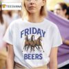 Friday Beers Horses Three T Shirt