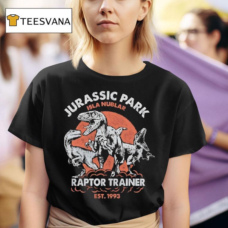 Jurassic Park Isla Nublar Raptor Trainer Est Vintage T Shirt