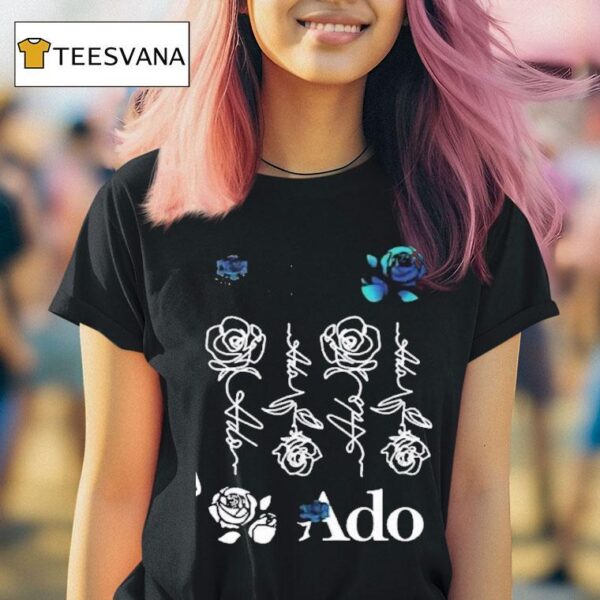 Ado World Tour Blue Rose Casual Harajuku T Shirt