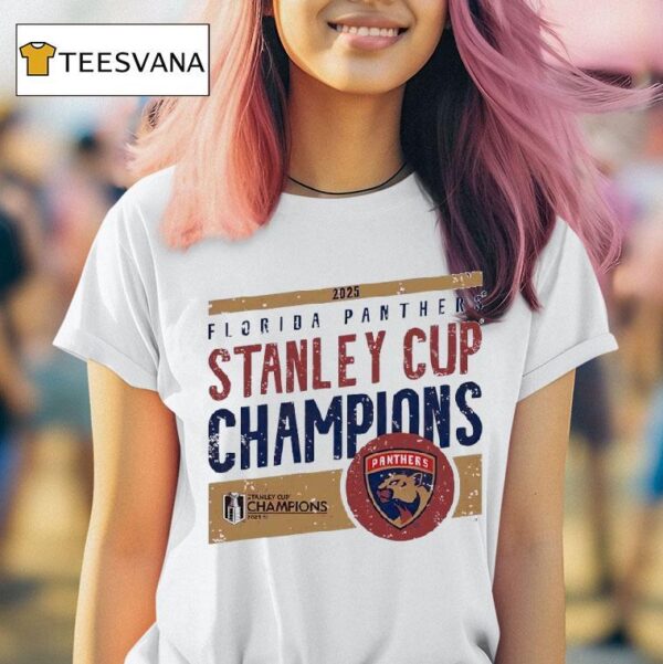 Florida Panthers Stanley Cup Champions Logo Vintage T Shirt