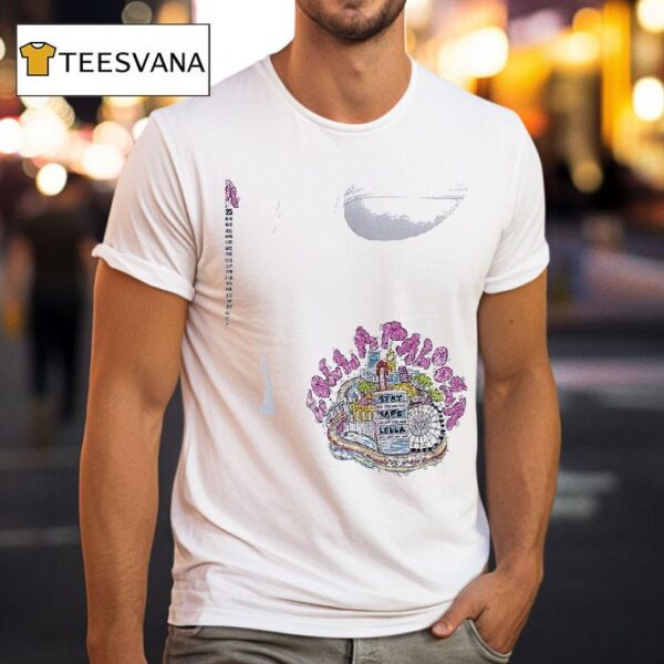 Lollapalooza Stay Safe Lolla Skyline Lineup T Shirt