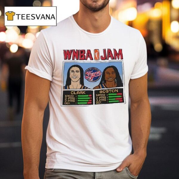 Wnba Jam Caitlin Clark And Aliyah Boston Indiana Fever Basktball T Shirt
