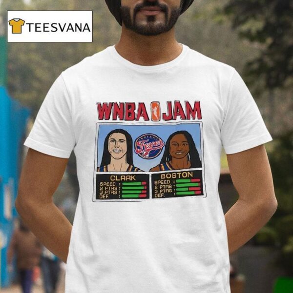 Wnba Jam Caitlin Clark And Aliyah Boston Indiana Fever Basktball T Shirt