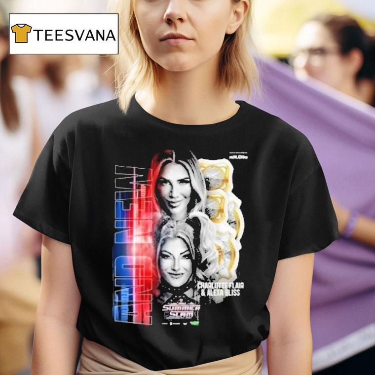  Alexa Bliss And Charlotte Flair Summer Slam T Shirt