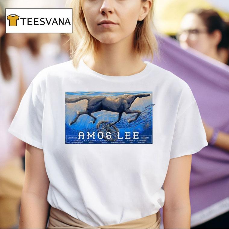  Amos Lee  Tour Eu Uk Horse T Shirt