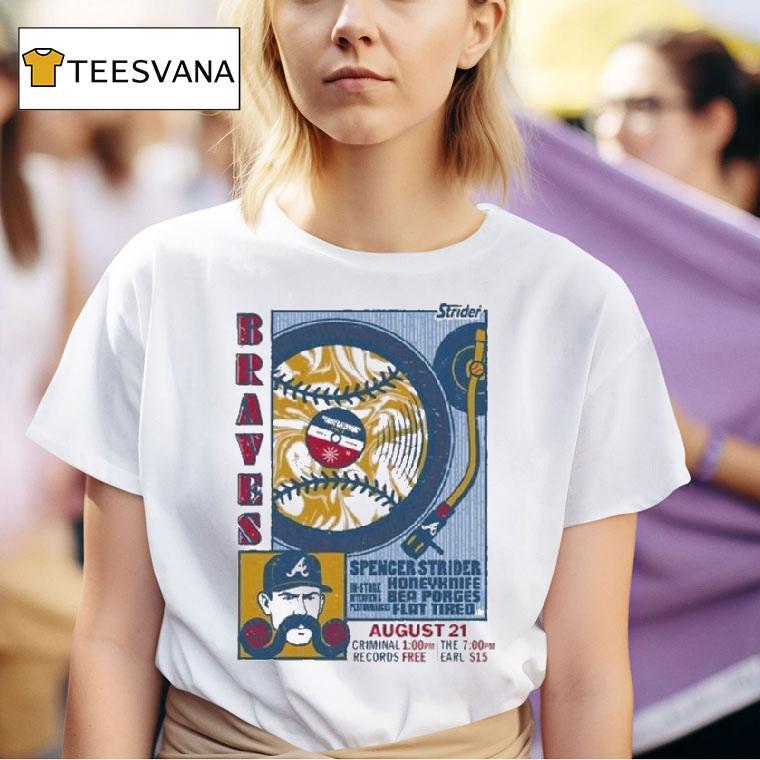  Atlanta Braves Spencer Strider Honeyknife Aug   T Shirt
