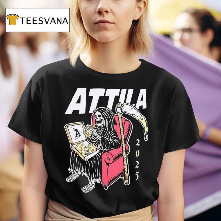  Attila Pizza Grim Reaper Sofa  T Shirt