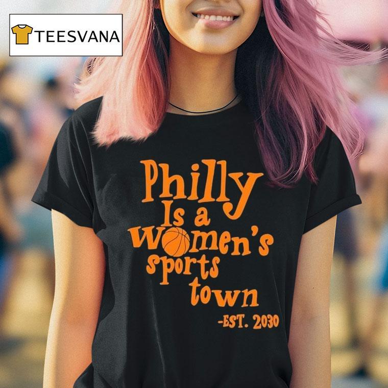  Aubrey Plaza Wearing Philly Is A Women S Sports Town Est  T Shirt