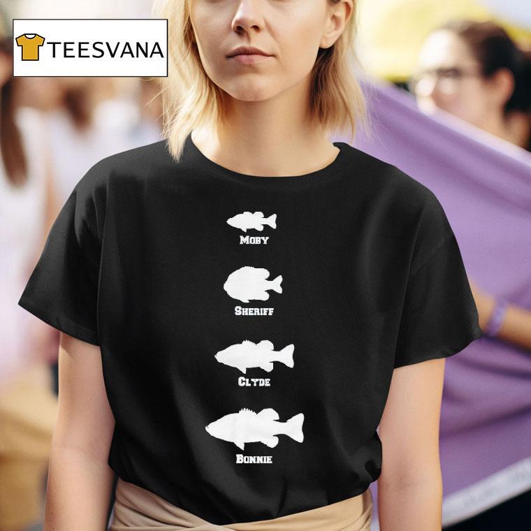  Bamabass Moby Sheriff Clyde Bonnie Fish T Shirt