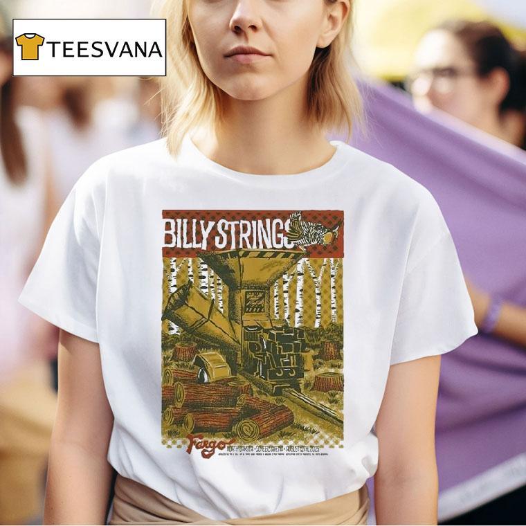  Billy Strings In Fargo North Dakota Nd At Scheels Arena On August   Art By Travis Bone T Shirt