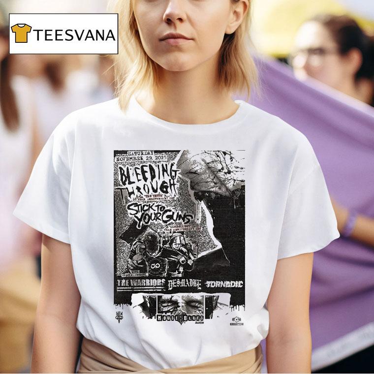  Bleeding Through Stick To Your Guns The Truth  Year Anniversary Hardcore Punk  T Shirt