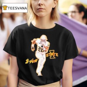 Breece Hall Superstar Pose Iowa Hawkeyes T Shirt