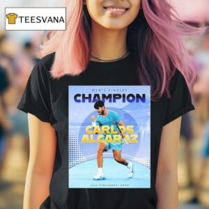 Carlos Alcaraz Tennis Spanish Claims First Cincinnati Open Men Singles Champions T Shirt