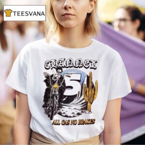 Channel All Gas No Brakes Motor Cactus Globe Skeleton T Shirt