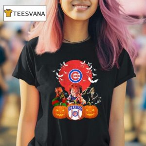 Chicago Cubs Chucky Freddy Krueger And Ghostface Horror Movie Halloween T Shirt