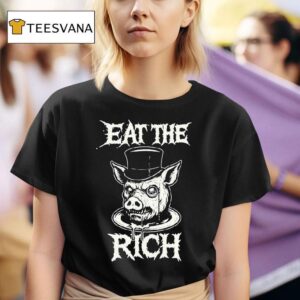 Eat The Rich Pig Head T Shirt