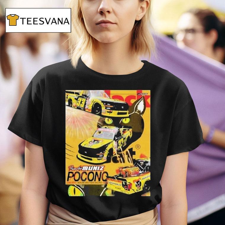  Frankie Muniz Pocono Black Cat Racing Truck T Shirt