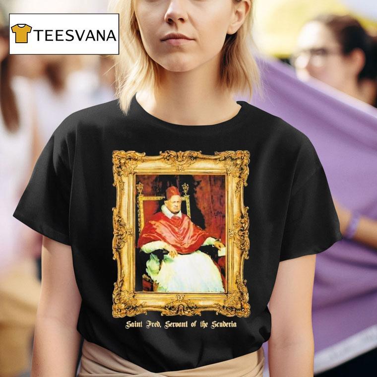  Fred Vasseur Saint Red Servant Of The Scuderia Portrai T Shirt