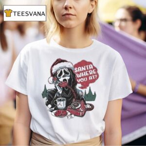 Ghostface Santa Where You At Christmas T Shirt