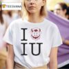 Indiana Hoosiers I Heart Iu Bison T Shirt