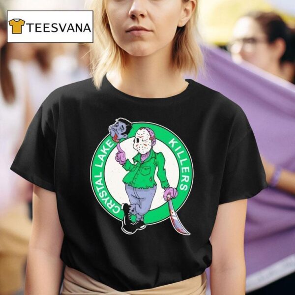 Jason Voorhees In The Style Of The Boston Celtics Logo T Shirt