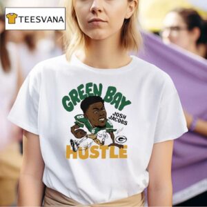 Josh Jacobs Hustle Green Bay Packers Football Signature Cartoon T Shirt