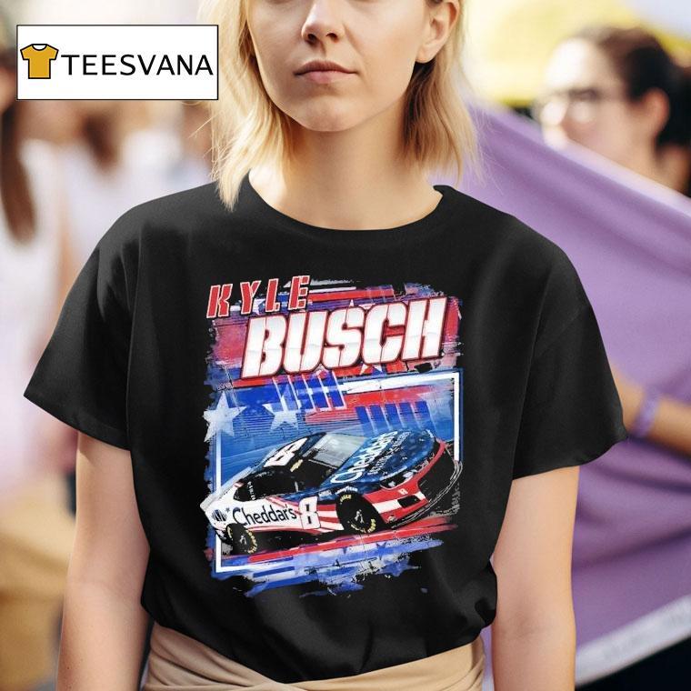  Kyle Busch Richard Childress Racing Team Cheddar S Patriotic Car T Shirt