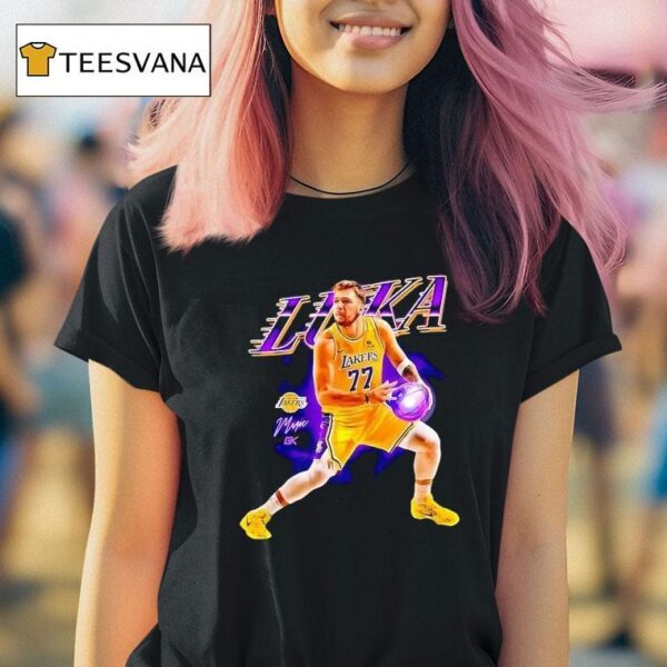 Luka Doncic Los Angeles Lakers Basketball Signature Graphic T Shirt