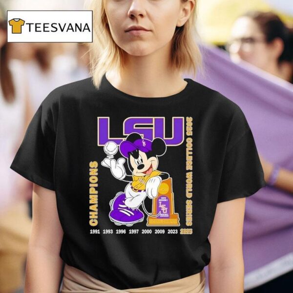 Mickey Mouse Lsu Tigers Ncaa Men S College World Series Champions T Shirt
