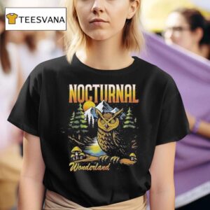 Nocturnal Wonderland Watcher Owl T Shirt