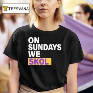 On Sundays We Skol Jj Mccarthy Minnesota Vikings T Shirt