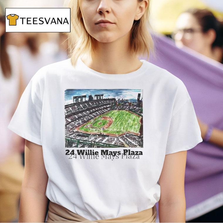 Oracle Park Sketch San Francisco Giants Willie Mays Plaza T Shirt