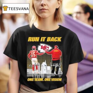 Patrick Mahomes And Andy Reid One Team One Vision Kansas City Chiefs Signatures T Shirt