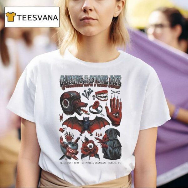 Queens Of The Stone Age Berlin Germany Event At Zitadelle Spandau On August The End Is Nero T Shirt