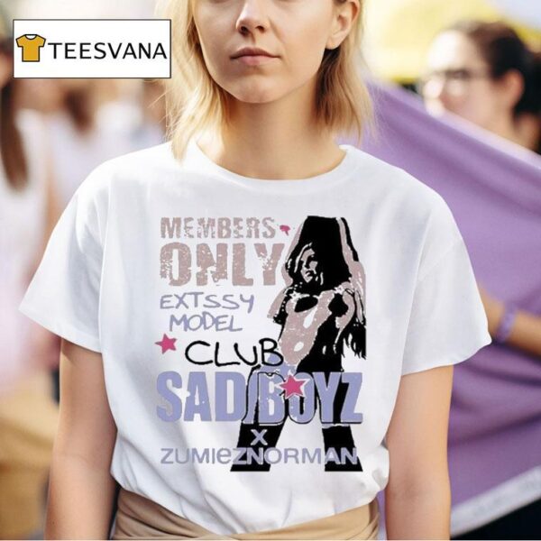 Sad Boyz X Zumiez Norman Members Only Extssy Model Club T Shirt