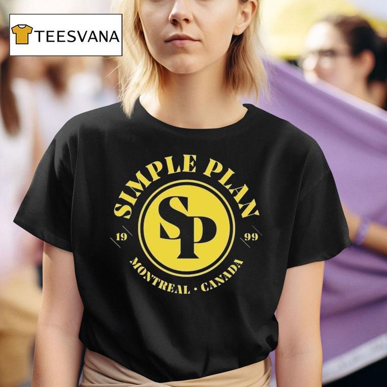  Simple Plan Montreal Canada Circle Logo  T Shirt