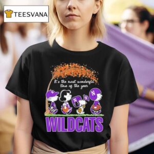 Snoopy The Peanuts Northwestern Wildcats It S The Most Wonderful Time Of The Year T Shirt