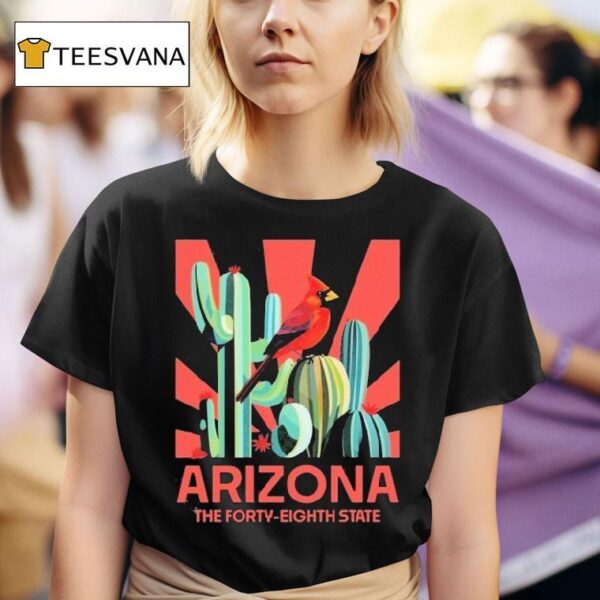 State Forty Eight Arizona Desert Cardinal T Shirt