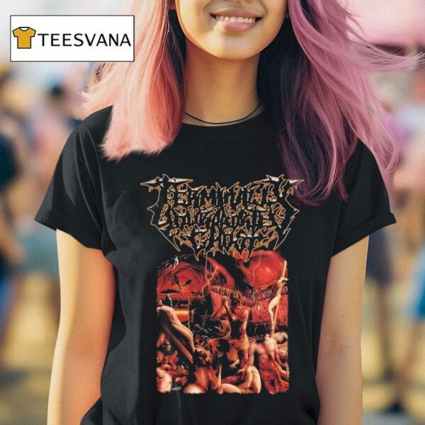 Terminally Your Aborted Ghost Slowly Peeling The Flesh From The Inside Of A Folded Hand T Shirt