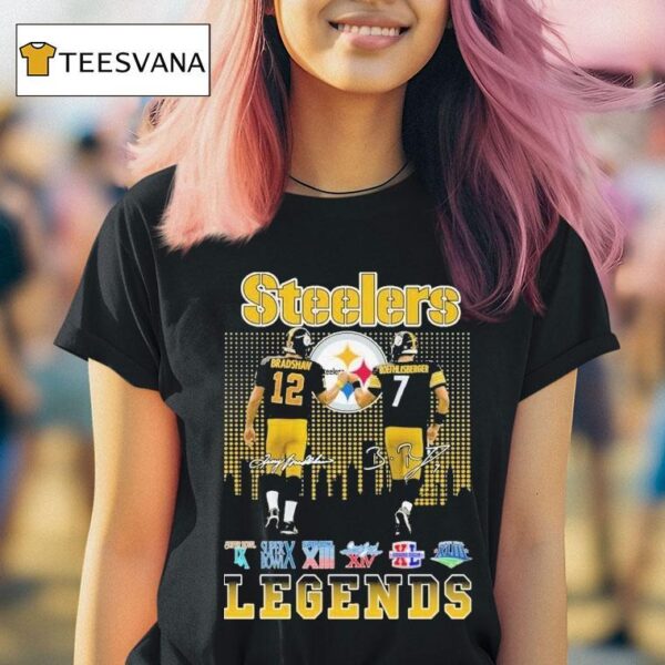 Terry Bradshaw X Ben Roethlisberger Slers Legends Signatures T Shirt